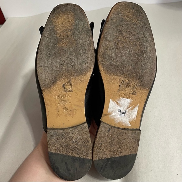 MAJE Women’s Black Leather Mules - Picture 11 of 11